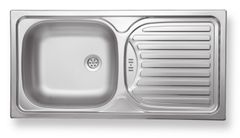 Novaservis Dřez 43,5x86 s odkapem a přepadem nerez DR43/86