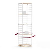 Boxxx REGÁL, biela, béžová, uhlíková oceľ, 43/158/43 cm