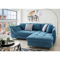 Livetastic ROZKLADACIA ROHOVÁ POHOVKA, textil, modrá