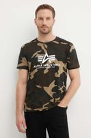 Bavlnené tričko Alpha Industries Basic T-Shirt Camo