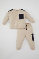 DEFACTO Baby Boy Sweatshirt Sweatpants 2-Piece Set