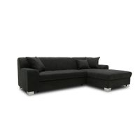 MID.YOU ROZKLADACIA ROHOVÁ SEDAČKA, textil, čierna