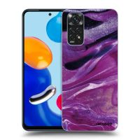 Silikónový prehľadný obal pre Xiaomi Redmi Note 11 - Purple glitter