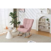 P & B STOLIČKA S PRUŽNÝM PODNOŽÍM, drevo, kov, textil, ružová