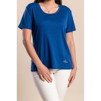 Rundhals-T-Shirt, Blau