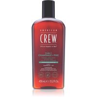 American Crew 3 in 1 Chamimile + Pine 3 в 1 шампунь, кондиціонер та гель для душу для чоловіків 450 мл