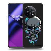 Silikónový čierny obal pre OnePlus 11 5G - EARTH - Lebka 3.0