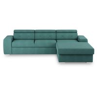 MID.YOU ROZKLADACIA ROHOVÁ SEDAČKA, textil, zelená