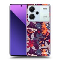 Silikónový čierny obal pre Xiaomi Redmi Note 13 Pro+ 5G - Purple Leaf