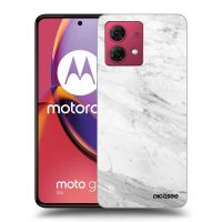 Silikónový prehľadný obal pre Motorola Moto G84 5G - White marble