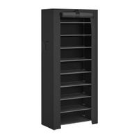 Boxxx REGÁL NA TOPÁNKY, čierna, 58/160/28 cm