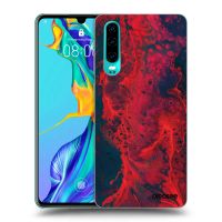 Silikónový čierny obal pre Huawei P30 - Organic red
