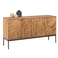 Ambia Home ŠIROKÁ KOMODA, staré drevo, čierna, svetlohnedá, 150/78/40 cm