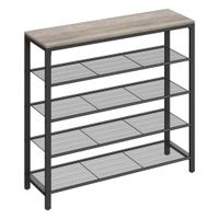 Boxxx REGÁL NA TOPÁNKY, čierna, sivobéžová, 100/92,5/30 cm