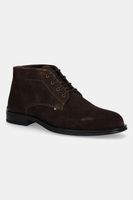 Semišové členkové topánky Tommy Hilfiger CORPORATE HILFIGER SDE BOOT