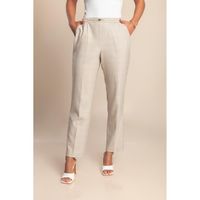 Elegante Hose In Übergröße Mit Karomuster, Farbe Gold
