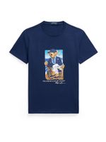 Polo Ralph Lauren Majica  mornarsko plava / svijetloplava / svijetlosmeđa / bijela