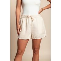 Leinenshorts, Creme