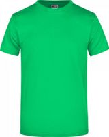 James & Nicholson Pánské základní triko ve vysoké gramáži 180 g/m bez bočních švů Barva: Zelená, Velikost: 5XL JN002