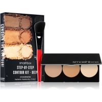 Smashbox Step By Step Contour Kit Púderes highlight és kontúr paletta ecsettel árnyalat Light/Medium 11.47 g