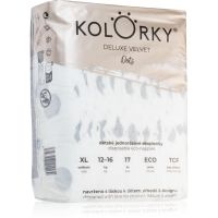 Kolorky Deluxe Velvet Dots одноразові ЕКО-підгузки розмір XL 12-16 kg 17 кс