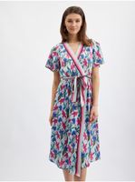 Orsay Pink-Blue Women Flowered Dress - Women