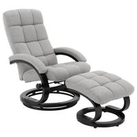 P & B RELAXAČNÉ KRESLO S PODNOŽKOU, textil, béžová