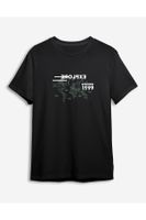 Trendyol Black Back Text Printed Regular/Normal Cut T-shirt