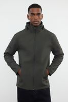 Trendyol Khaki Regular Fit Detachable Hooded Softshell Wind and Water Resistant Jacket