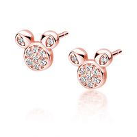 Olivie Strieborné náušnice ROSE MOUSE 4204