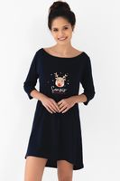 Noční vánoční košile Sensis Lucy - bavlna Tmavě modrá L/XL