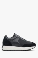 Estro: Czarne sneakersy damskie na zimę z łączonych materiałów