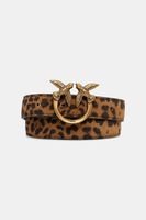 Pinko Semišový opasok Pinko Leopard print