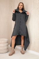 Insulated dress with longer sides made of graphite