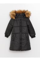 LC Waikiki Hooded Basic Girl's Coat