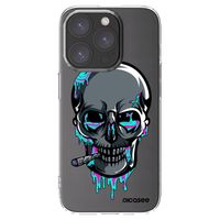 Silikónový prehľadný obal pre Apple iPhone 15 Pro - EARTH - Lebka 3.0