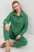 Bigdart 6622 Linen Double Suit - Green Emerald