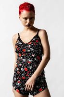 Damen Pyjama Tank Top KILLSTAR - Gnomies Cami - Schwarz 3XL