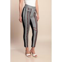 Bedruckte Skinny-Hose, Schwarz