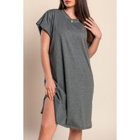 Minikleid Mit Losen Ärmeln, Grau