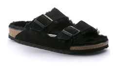Birkenstock Arizona Shearling Black Regular Fit Unisex - Sandále Birkenstock - Čierna - 752661-3.5 - Size: 3.5