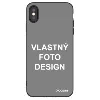 Silikónový čierny obal pre Apple iPhone XS Max - Vlastný fotka/motiv