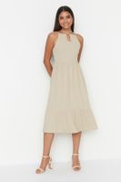 Trendyol Stone Collar Detailed Woven Dress