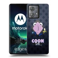 Silikónový prehľadný obal pre Motorola Edge 40 Neo - COONDA chlupatka - tmavá