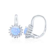 Olivie Strieborné náušnice OPÁL 4331