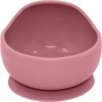 Petite&Mars Take&Match Silicone Bowl miska s prísavkou Dusty Rose 6 m+ 360 ml