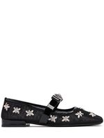 20mm Net & Crystals Ballerina Flats
