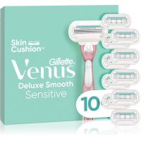 Gillette Venus Deluxe Smooth Sensitive maszynka do golenia + ostrza wymienne 10 szt.