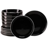 Creatable JEDÁLENSKÝ SERVIS Nordic Gourmet Schwarz 12-dielne