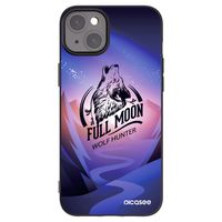 Silikónový čierny obal pre Apple iPhone 15 Plus - Vlk